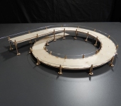 Hacker I-Track HCT9677D - H0 - Bogen-Segment 2-gleisig,  R 9 = 826,4/888 mm 30° (3 Stück)